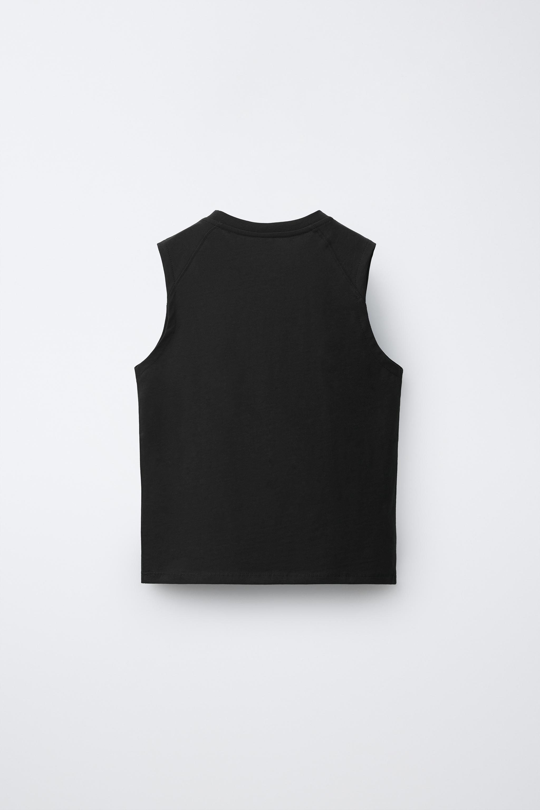 SLEEVELESS PLAIN T-SHIRT